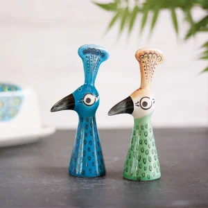 Hannah Turner Peacock Salt and Pepper Shakers