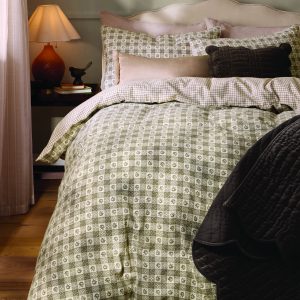 Laura Ashley Hartley Check Dark Truffle Brown Reversible Bedding Set