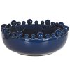 Large Dark Blue Bobble Edged Bowl