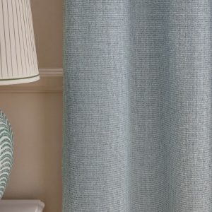 Laura Ashley Saltaire Seaspray Readymade Eyelet Curtains close up