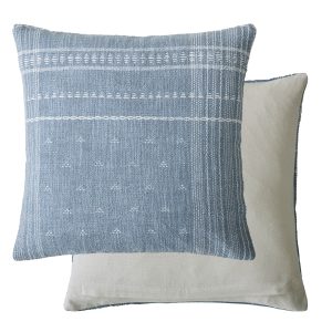 Laura Ashley Mausley Denim Blue Microfibre Filled 45x45cm Cushion front and back