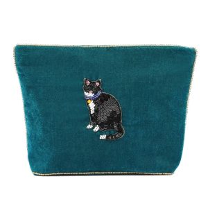 My Doris Black and White Cat Medium Pouch