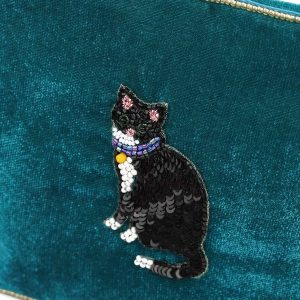 My Doris Black and White Cat Medium Pouch
