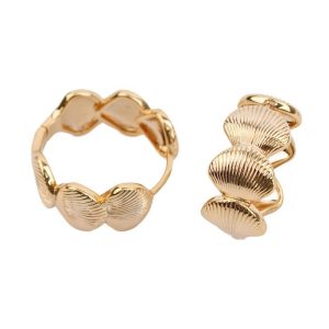 My Doris Gold Shell Huggies