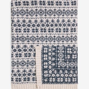 Alternative view of Laura Ashley Selsey Fair Isle Dark Seaspray Blue Throw 130cm x 170cm