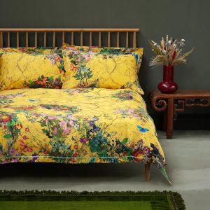 Timrous Beasties Bloomsbury Garden Cadmium Duvet Cover Set - 220TC