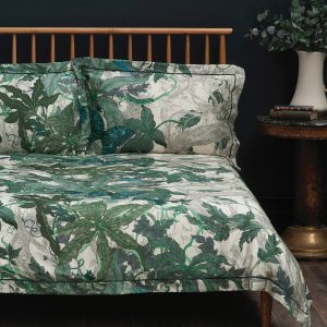 Timrous Beasties Leaforia Verde Green Duvet Cover Set - 220TC
