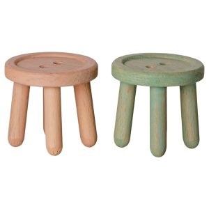 Maileg Stool set, Mouse - Light Rose/Light Mint