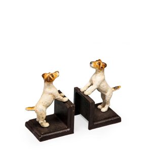 Cast Iron Antiqued Pair of Terrier Bookends