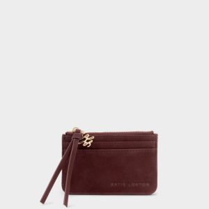Katie Loxton Gift Boxed Coin & Cardholder Cherry Suedette