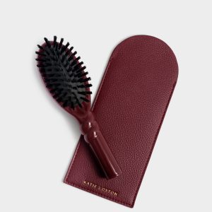 Katie Loxton Hairbrush & Case Set Cherry