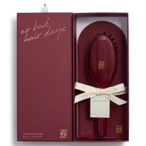 Katie Loxton Hairbrush & Case Set Cherry