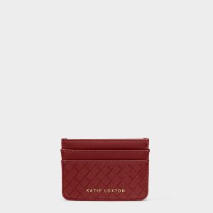 Katie Loxton Nova Woven Texture Cardholder Crimson