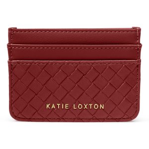 Katie Loxton Nova Woven Texture Cardholder Crimson