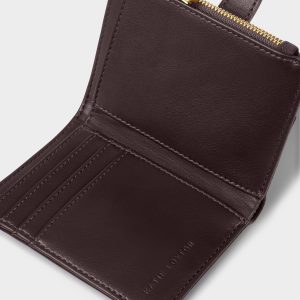 Katie Loxton Orin Twist Lock Purse Bitter Chocolate Suedette / Bitter Chocolate
