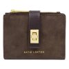 Katie Loxton Orin Twist Lock Purse Bitter Chocolate Suedette / Bitter Chocolate