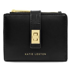 Katie Loxton Orin Twist Lock Purse Black / Black Croc