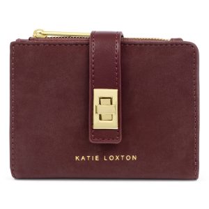 Katie Loxton Orin Twist Lock Purse Cherry Suedette / Cherry