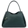 Katie Loxton Nova Hand Woven Large Shoulder Bag Deep Teal Mixed