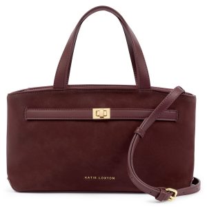 Katie Loxton Orin Top Handle Crossbody Bag Cherry Suedette / Cherry