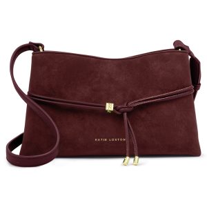 Katie Loxton Lori Crossbody Bag Cherry Suedette
