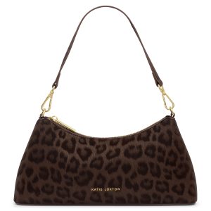 Katie Loxton Miley Small Shoulder Bag Chocolate Leopard