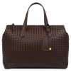 Katie Loxton Milan Hand Woven Cabin Bag Chocolate