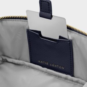 Katie Loxton Fold-Out Mirror Make Up Bag Navy