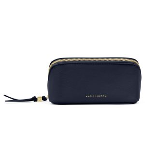 Katie Loxton Fold-Out Mirror Make Up Bag Navy