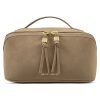 Katie Loxton Soho Medium Make Up / Wash Bag Taupe Suedette