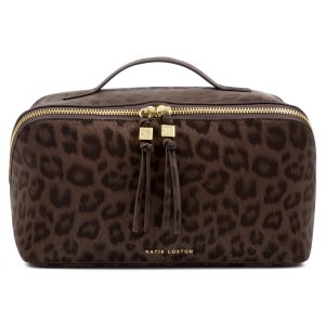 Katie Loxton Soho Medium Make Up / Wash Bag Bitter Chocolate