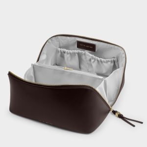 Katie Loxton Soho Large Make Up / Wash Bag Bitter Chocolate
