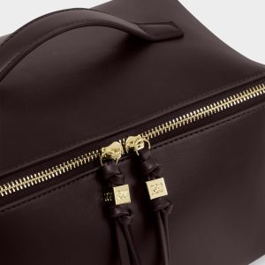 Katie Loxton Soho Large Make Up / Wash Bag Bitter Chocolate