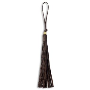 Katie Loxton Oversized Tassel Bag Charm Chocolate Leopard