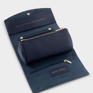 Katie Loxton Jewellery And Accessories Organiser Dream Big, Sparkle More, Shine Bright Navy Suedette