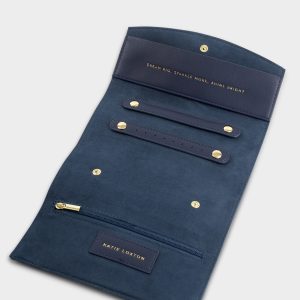 Katie Loxton Jewellery And Accessories Organiser Dream Big, Sparkle More, Shine Bright Navy Suedette