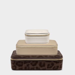 Katie Loxton Classic Jewellery Box Chocolate Leopard