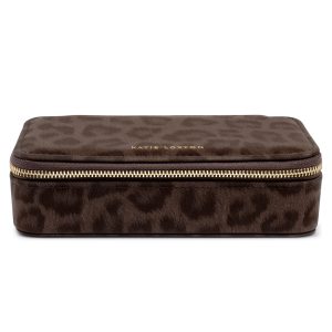 Katie Loxton Classic Jewellery Box Chocolate Leopard