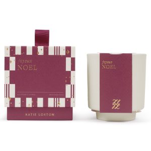Katie Loxton Ceramic Sentiment Candle Oyeux Noel Frosted Pine And Cedarwood