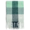 Katie Loxton Recycled Checked Tassel Scarf Green / Grey