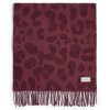 Katie Loxton Printed Blanket Scarf Leopard Mauve / Cherry