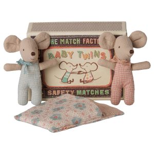 Maileg Twins, Baby mice in matchbox - Checker