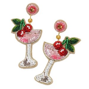 My Doris Cherry Martini Cocktail Earrings