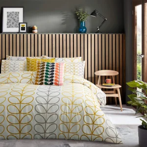 Orla Kiely Trio Stem Ochre Bedding Set