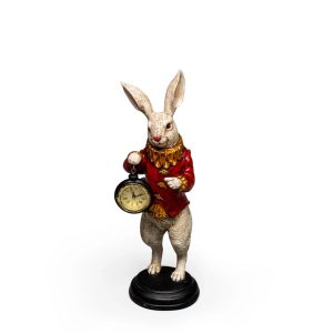 The White Rabbit Standing Clock Figure - Red