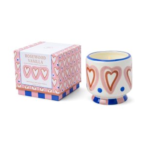 Paddywax A Dopo Hearts Ceramic Candle - Rosewood Vanilla
