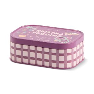 Paddywax Bistro Christmas Pudding Printed Tin Candle - Fruit & Spices