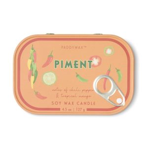 Paddywax Bistro Piment Printed Tin Candle - Chilli & Mango