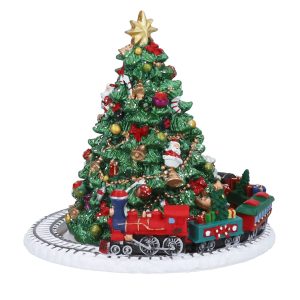 Gisela Graham Resin Music Box, 18cm - Tree/Toy Train
