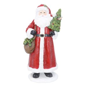 Gisela Graham Resin Santa Orn, 33cm - Tree & Sack
